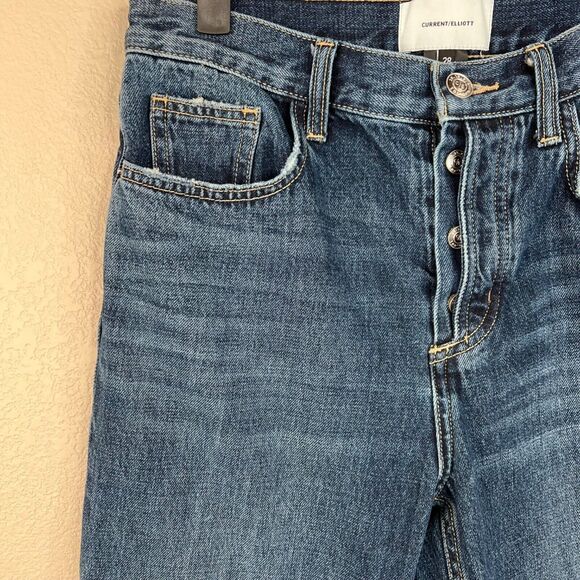 Current Elliott Womens 28 Blue‎ Denim Jeans Frayed Hem Capsule Crop - Picture 4 of 14